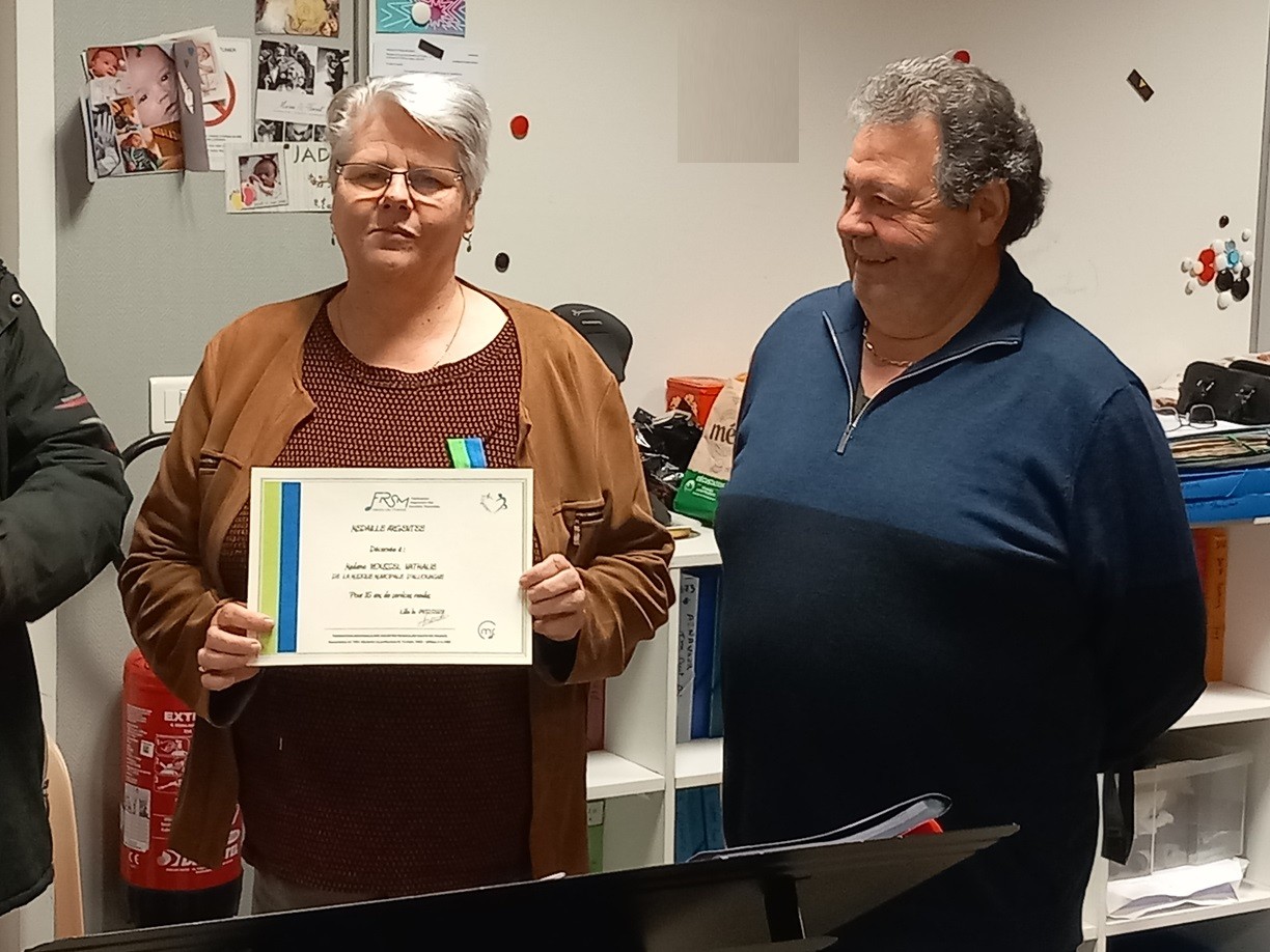 Médaille Bénévolat Nathalie Roussel 2