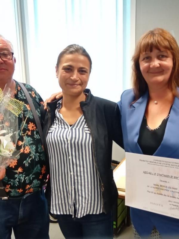 Médaille des 20 ans Sylviane Bisiaux