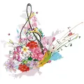 Depositphotos 106828092 stock illustration summer music with flowers and